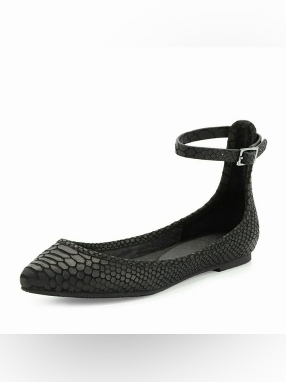 Joie Temple Snakeskin Ankle Strap Flats Size 39 US 9
